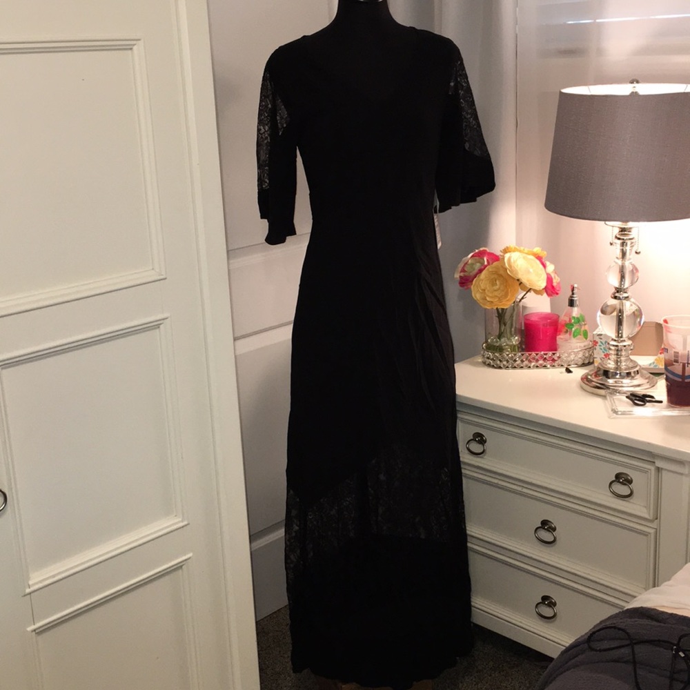 New! Express Black Lace Maxi Dress